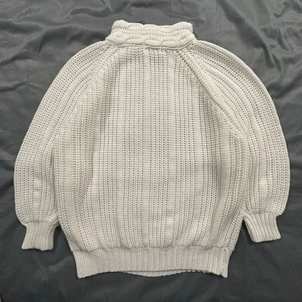 Vintage Shenanigans Chunky Cable Knit Sweater Womens Small 80s 90s See Through - Picture 7 of 7